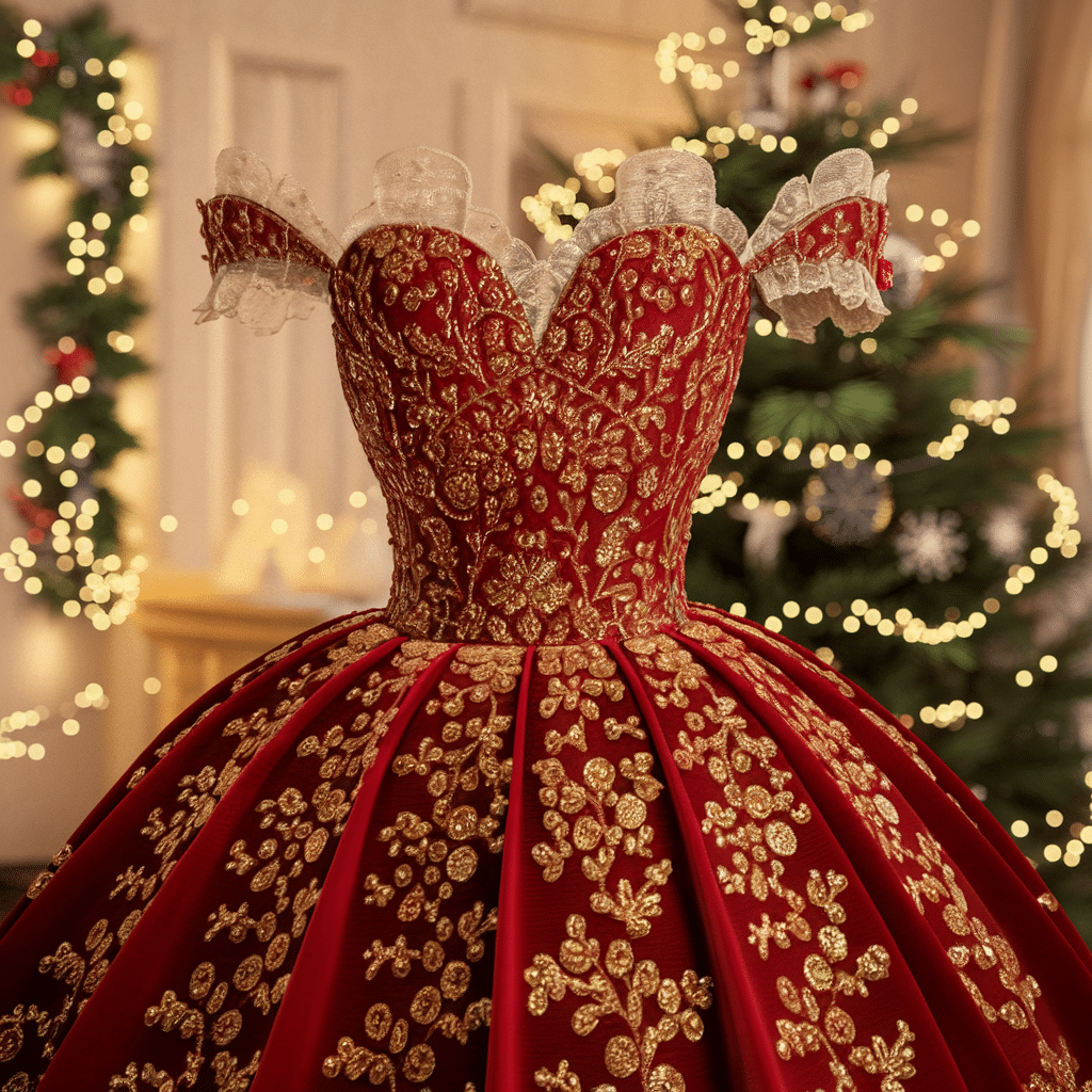 Robe De Noël Femme - Maille D'hiver, Style Rétro - Pour Fêtes, Réveillon, Soirées Festives