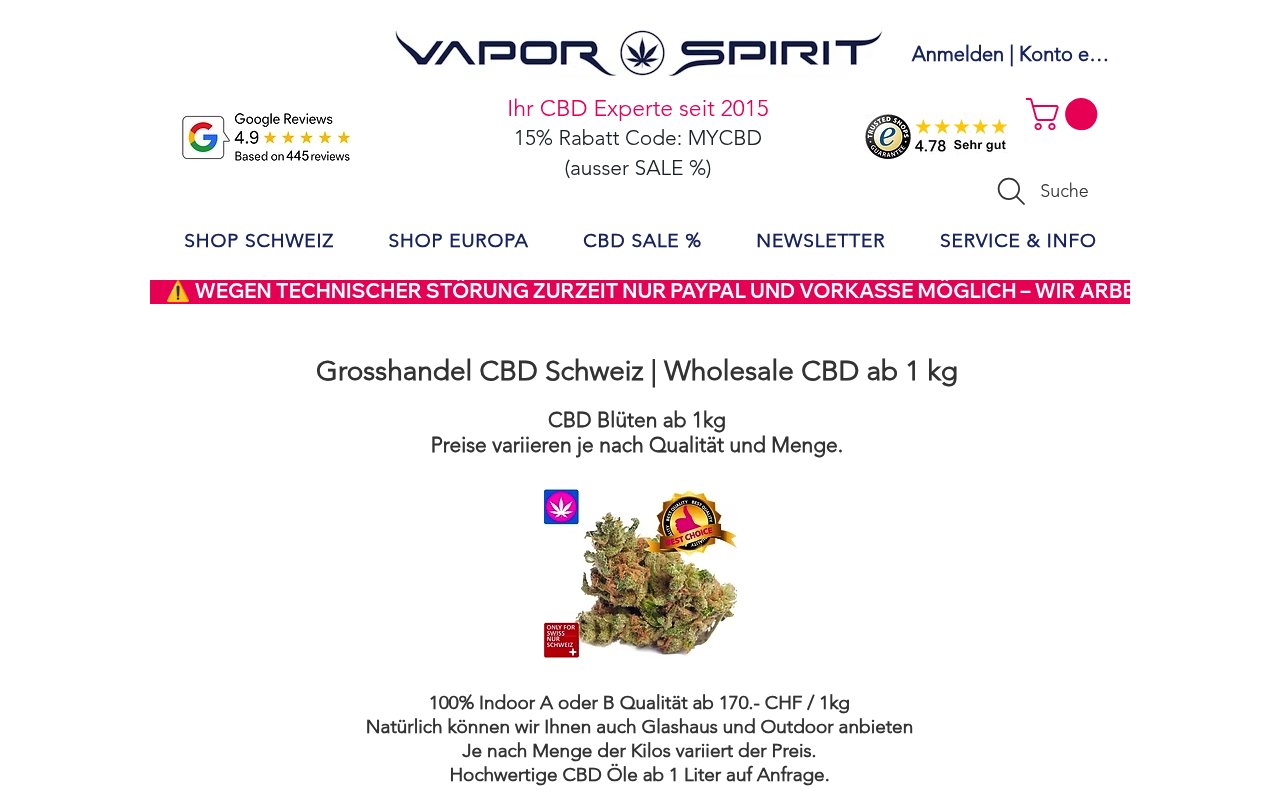 Apercu du site Vapor Spirit