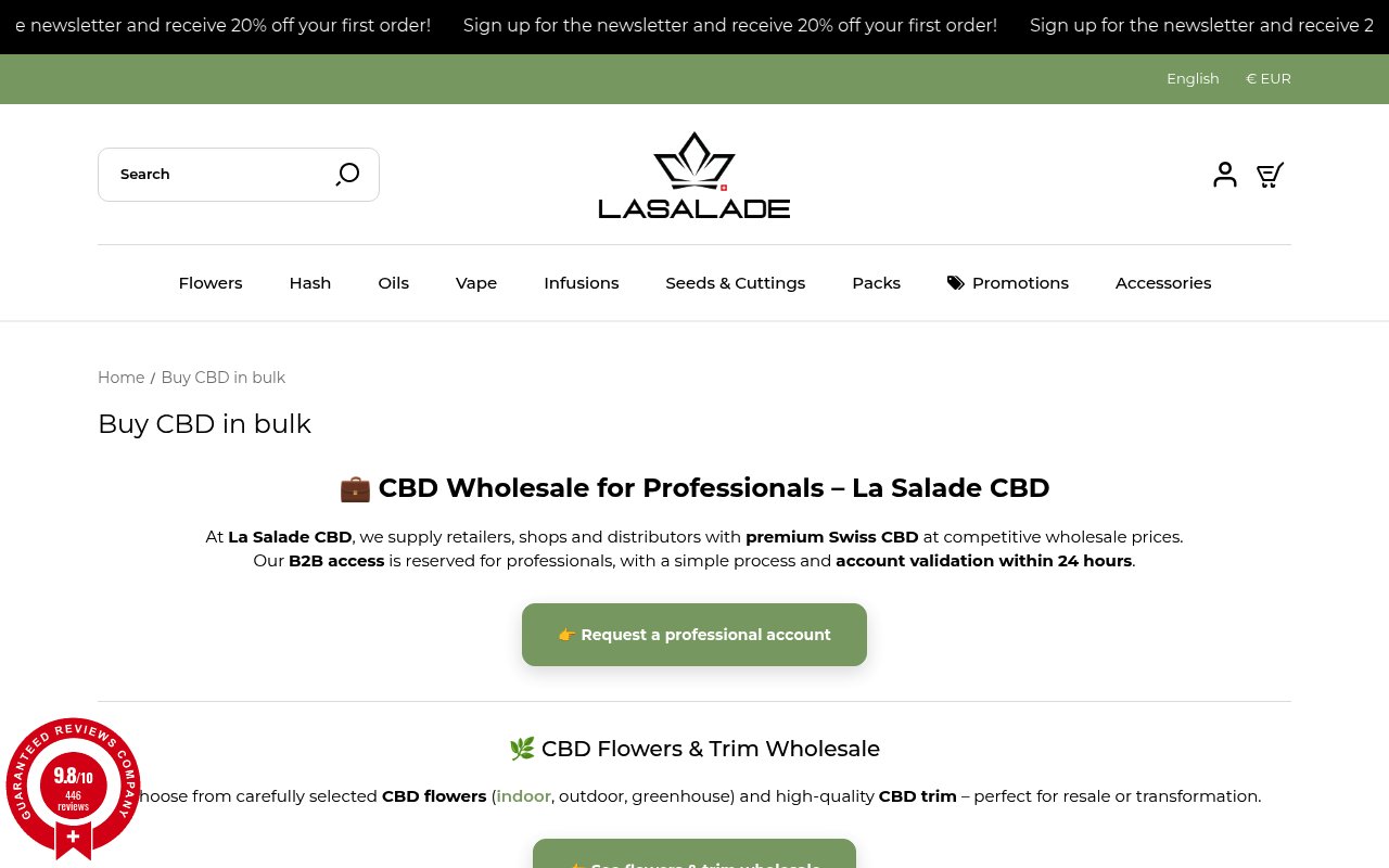 Apercu du site La Salade CBD
